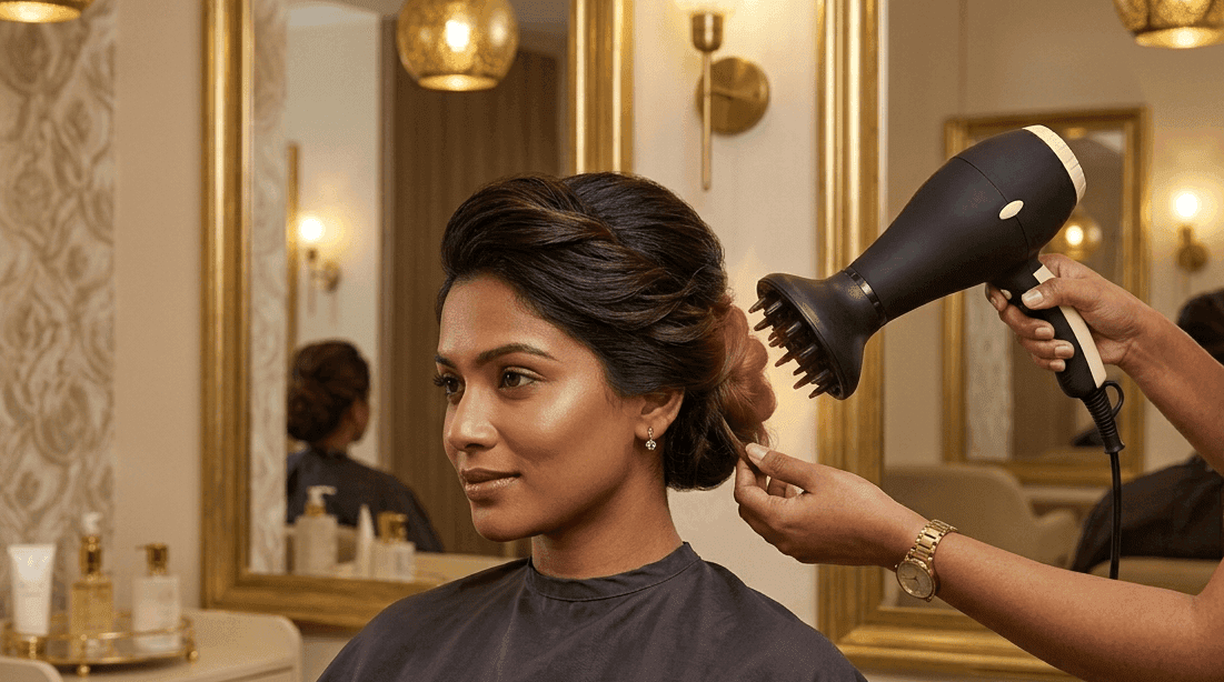 Hair Styling services at Queens Beauty Academy KR Puram